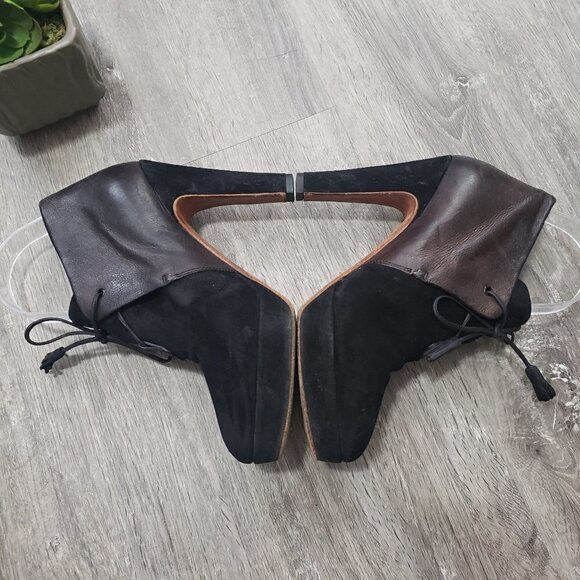 Rag & Bone Lovell Black Suede Booties 37 Lace Up - Picture 3 of 12